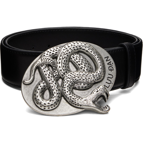  Lu'u Dan Black Twisted Snake Cowboy Belt 