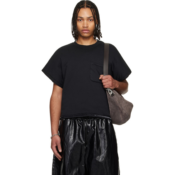  Lu'u Dan Black Wadded Pocket T-shirt 