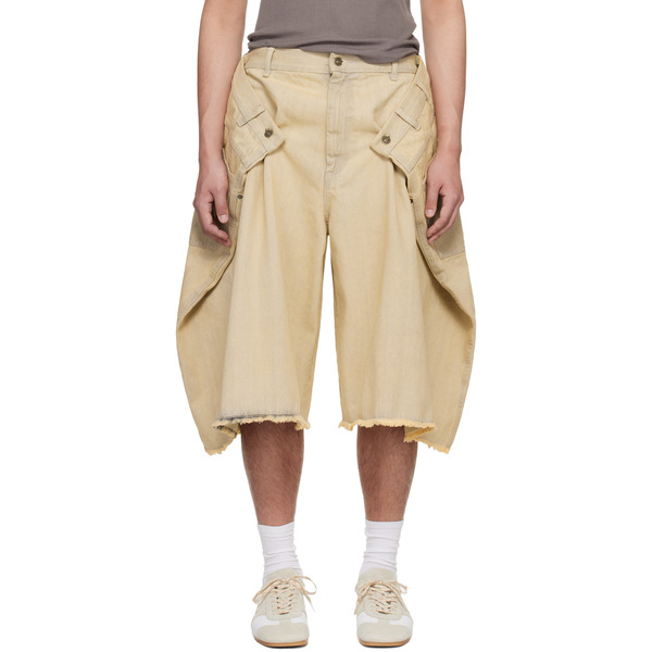  Lu'u Dan Off-white Maxi Denim Shorts 