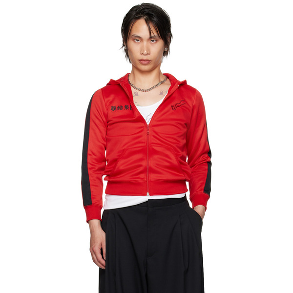  Lu'u Dan Red Clot Edition Zip Shrunken Hoodie 