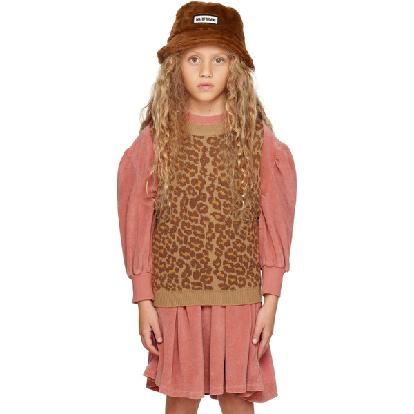  Maed For Mini Kids Brown Lovely Leopard Sweater 