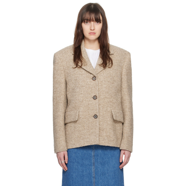 Magda Butrym Beige Button Coat 