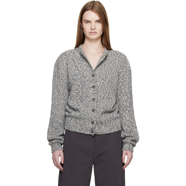  Magda Butrym Gray Classic Marled Cardigan 
