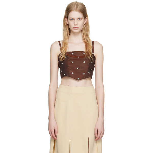  Maiden Name Brown Maria Tank Top 