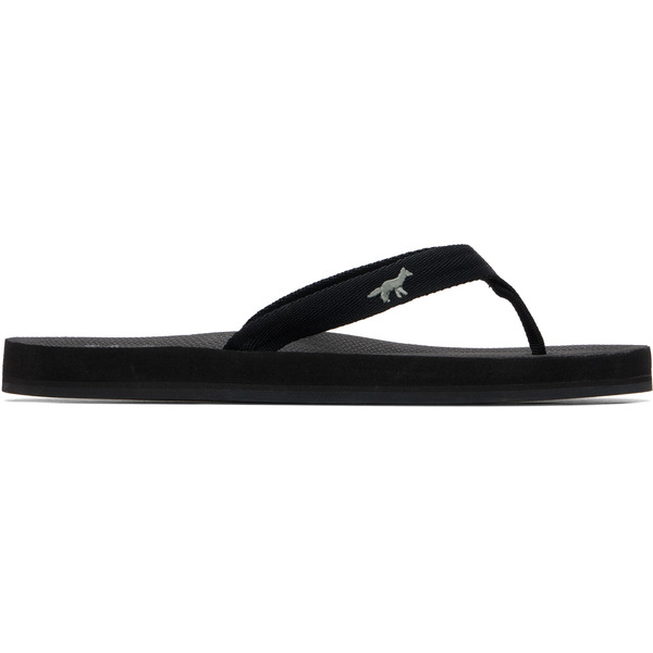  Maison Kitsuné Black Indosole Edition 'easy Living' Flip-flops 