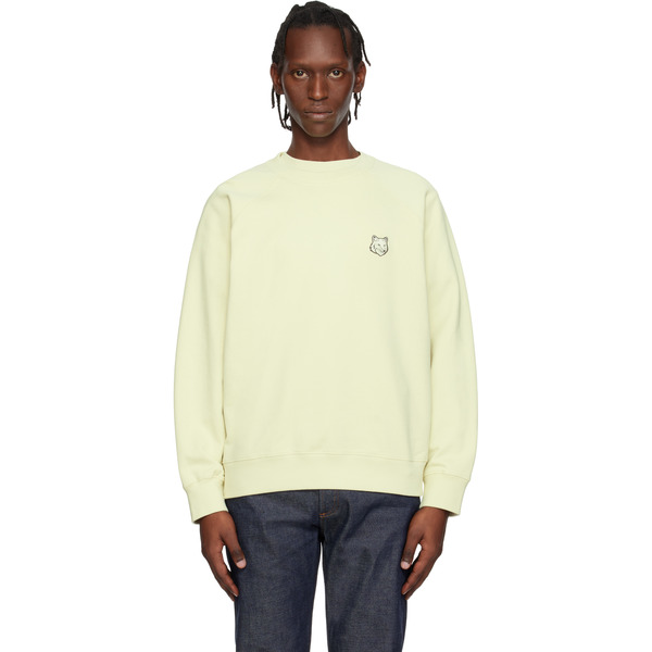  Maison Kitsuné Green Fox Head Oversize Sweatshirt 