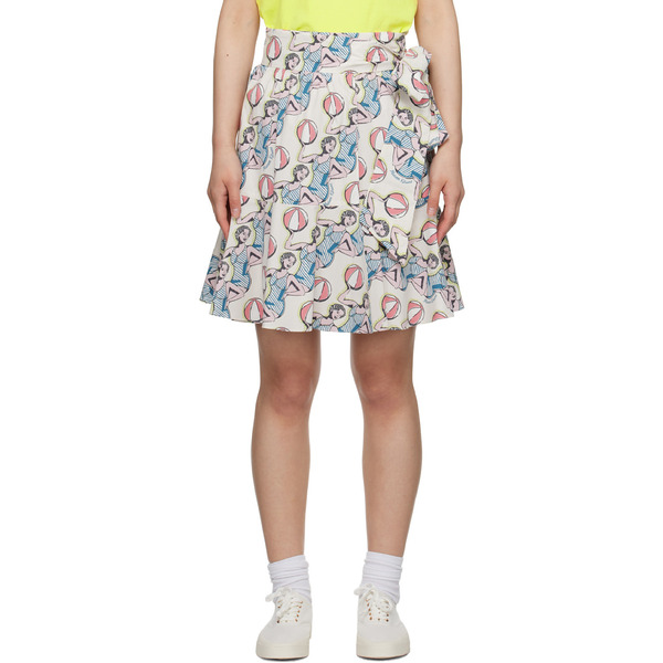  Maison Kitsuné Multicolor Hotel Olympia Edition Dancing Girls Miniskirt 