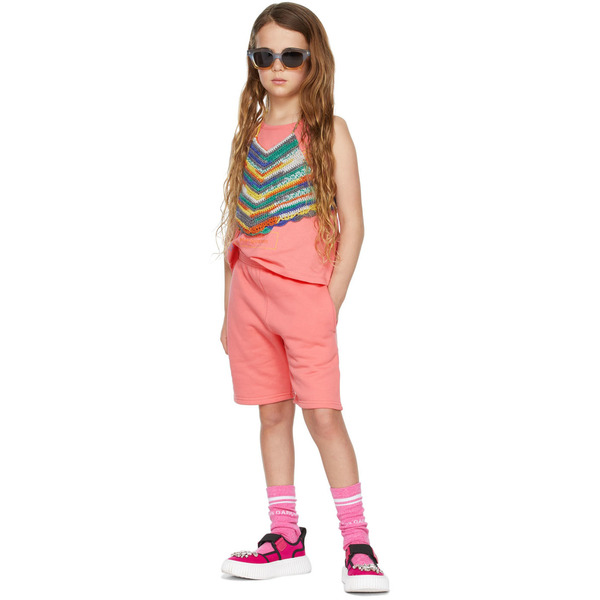  Maison Mangostan Kids Pink Coco Taxi Shorts 