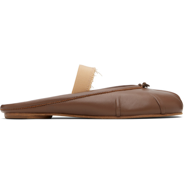  Maison Margiela Beige Tabi Elastic Band Mule Flats 