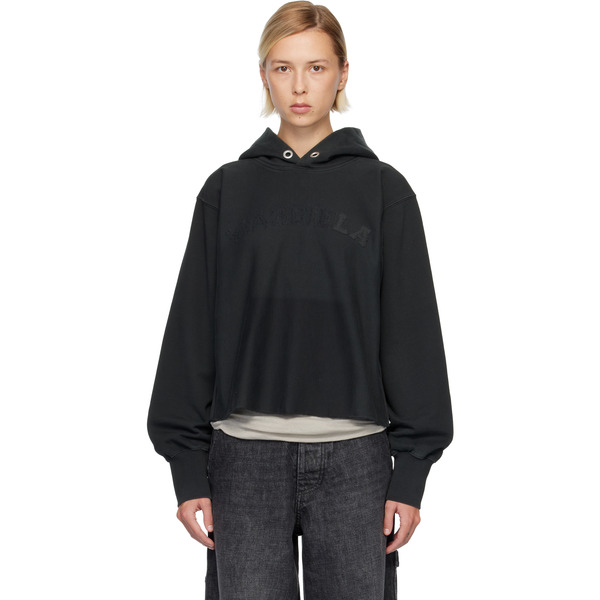  Maison Margiela Black Logo Hoodie 