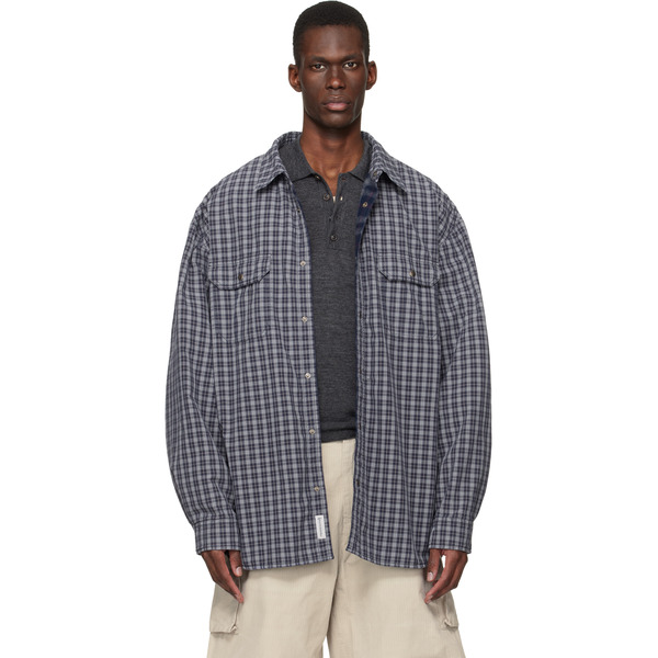  Maison Margiela Blue Padded Reversible Shirt 