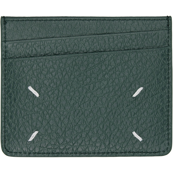  Maison Margiela Green Four Stitches Card Holder 