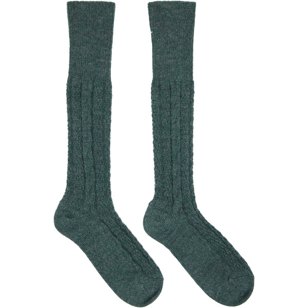  Maison Margiela Green & Gray Bootleg Socks 