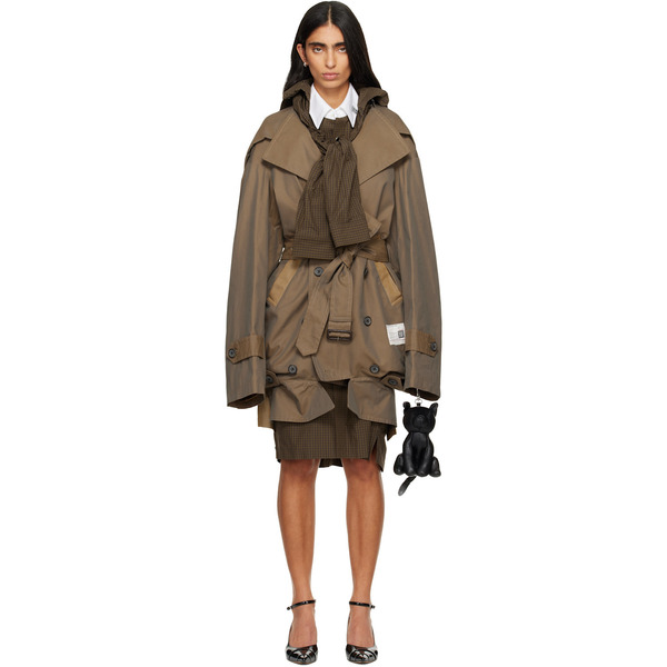  Maison Mihara Yasuhiro Brown Reversed Front Trench Coat 