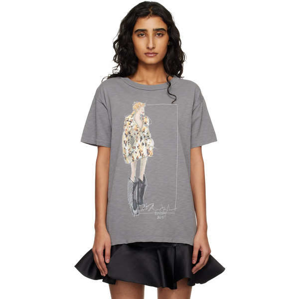  Marc Jacobs Gray 'look 22' Oversized T-shirt 