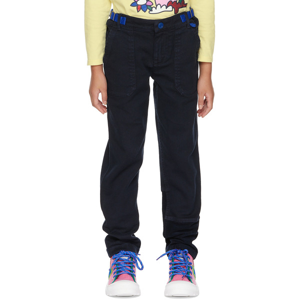  Marc Jacobs Kids Navy Paneled Cargo Pants 