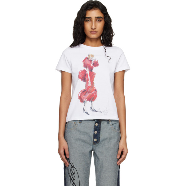  Marc Jacobs White 'look 33' Baby T-shirt 