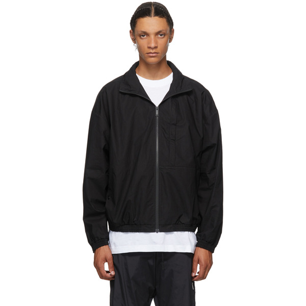  Marcelo Burlon County Of Milan Black Logo Tech Track Jacket 