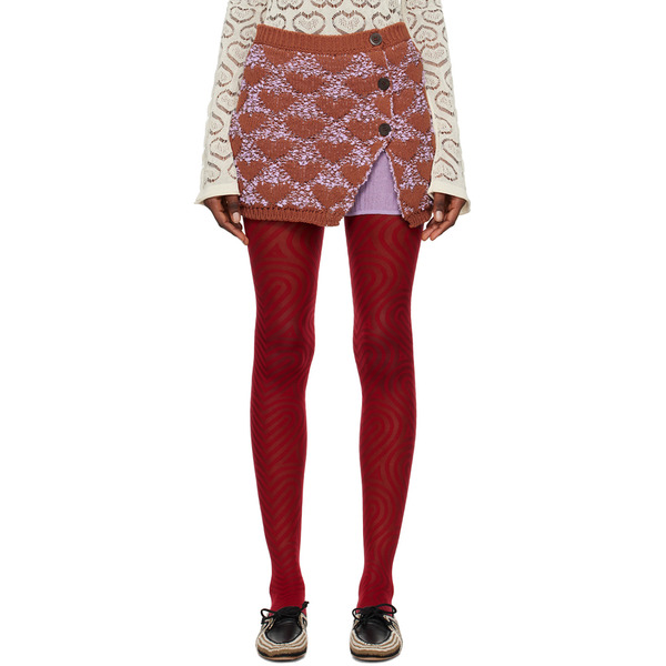  Marco Rambaldi Brown Heart Miniskirt 