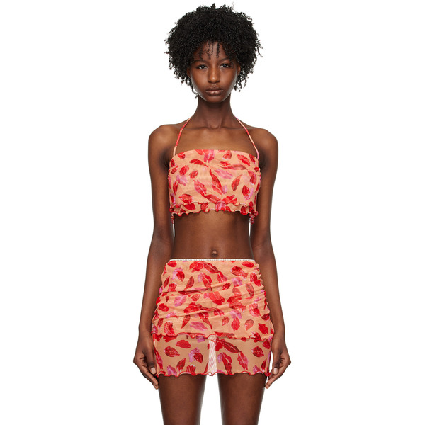  Marco Rambaldi Red Graphic Camisole 