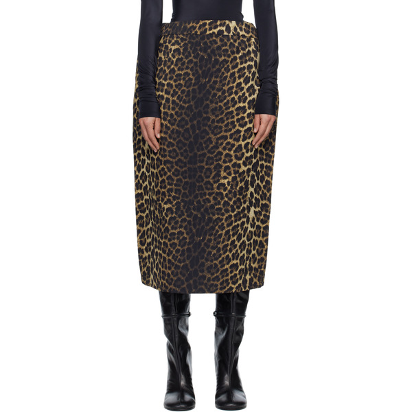  Marie Adam-leenaerdt Black & Beige Rectangle Midi Skirt 