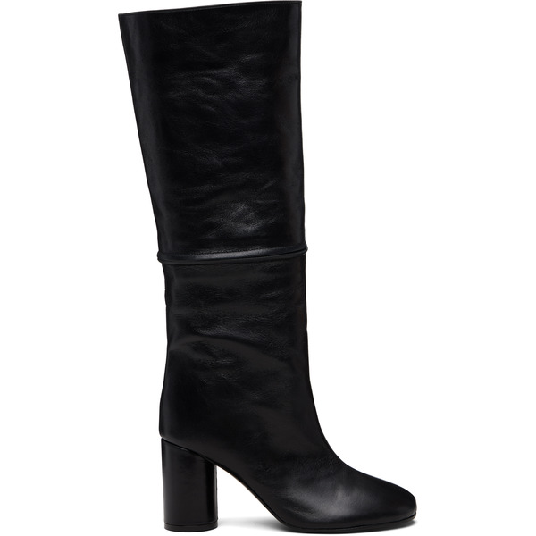  Marie Adam-leenaerdt Black 2-in One Zip Round Tall Boots 
