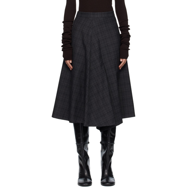  Marie Adam-leenaerdt Gray 2 In 1 Midi Skirt 