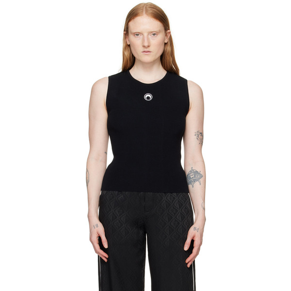  Marine Serre Black Core Sleeveless Crewneck 