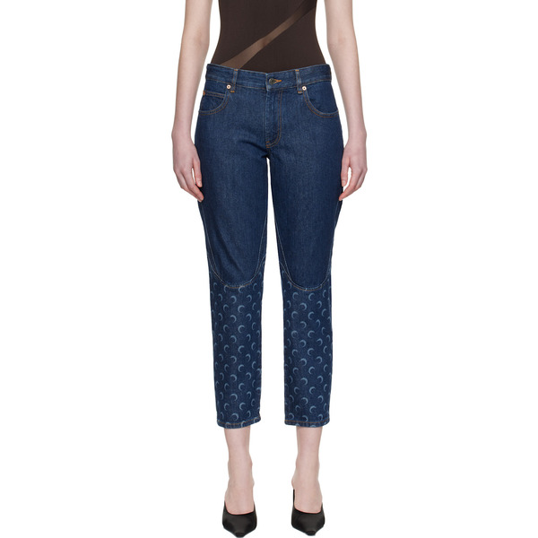  Marine Serre Blue Slim Fit Denim Jeans 