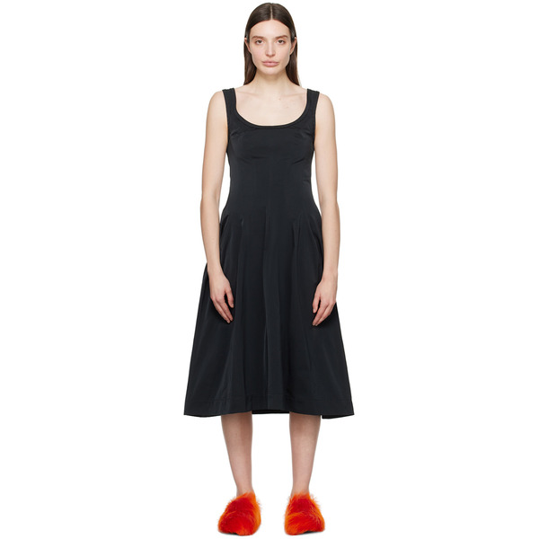  Marni Black Scoop Neck Midi Dress 