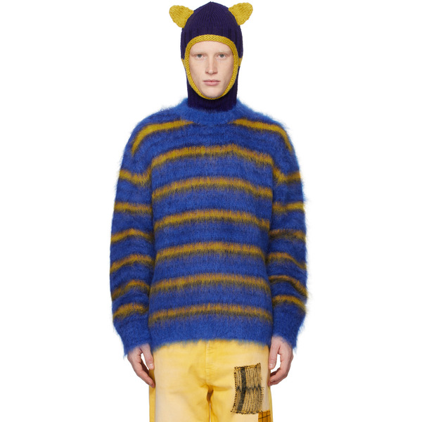  Marni Blue & Yellow Striped Sweater 