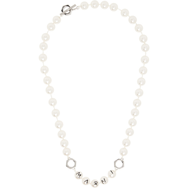  Marni Faux-pearls & Metal Necklace 