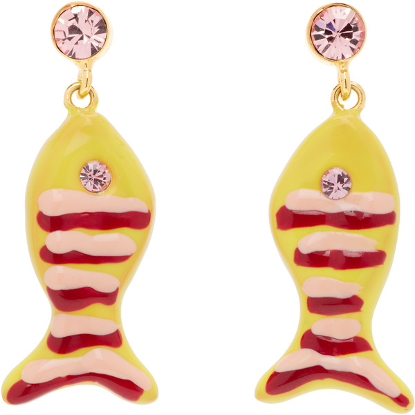  Marni Fish & Rhinestone Earrings 