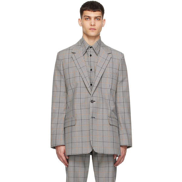  Marni Gray Check Blazer 