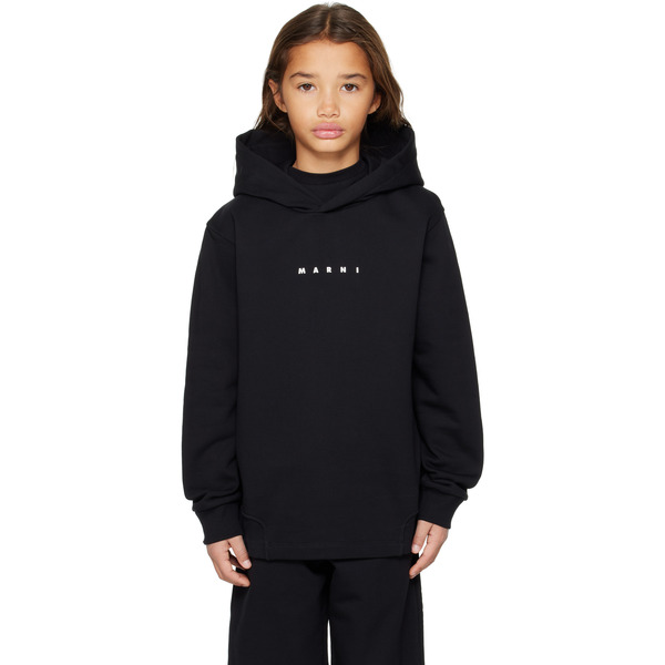  Marni Kids Black Cotton Hoodie 