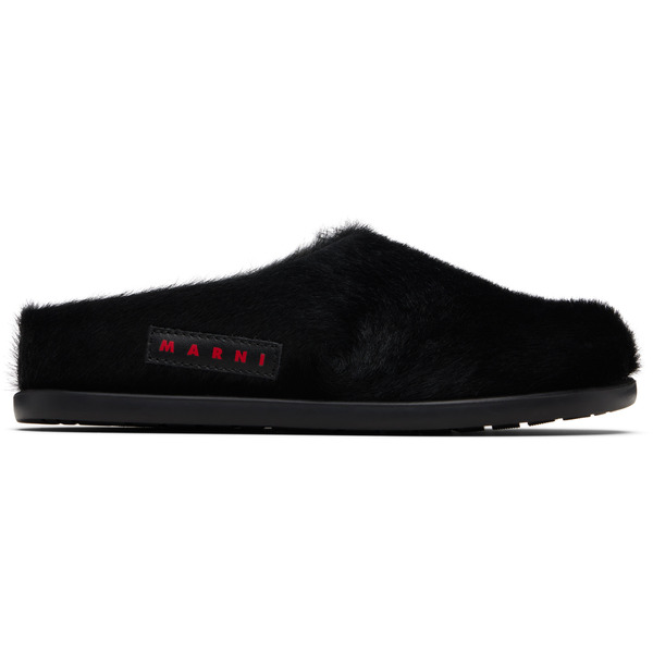  Marni Kids Black Fussbett Slip-on Loafers 