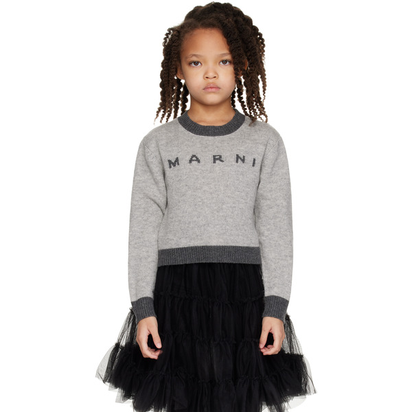 Marni Kids Gray Wool Sweater 