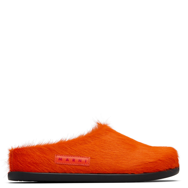  Marni Kids Orange Fussbett Slip-on Loafers 