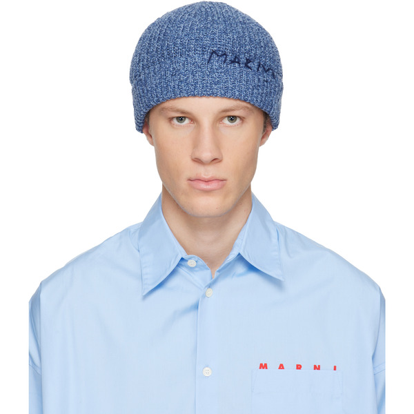  Marni Navy Wool Beanie 