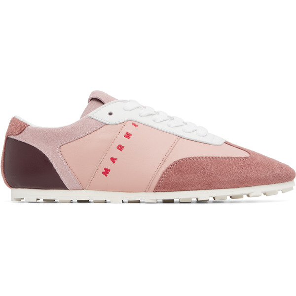  Marni Pink Leather & Suede Sneakers 