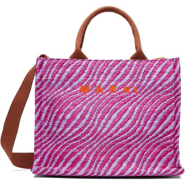  Marni Pink Raffia-effect Small Tote 