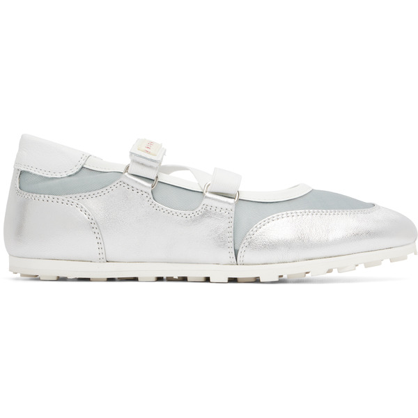  Marni Silver & Blue Mary Jane Velcro Sneakers 