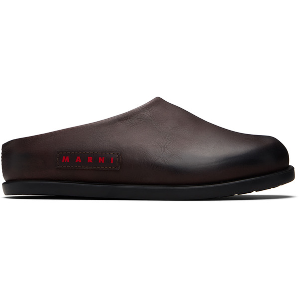  Marni Ssense Exclusive Kids Brown Fussbett Slip-on Loafers 