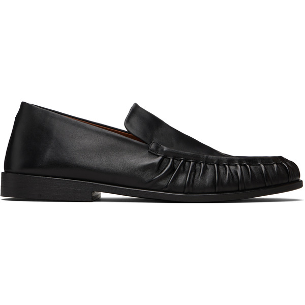  Marsèll Black Mocassino Leather Loafers 
