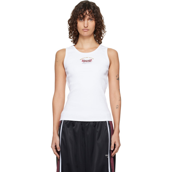  Martine Rose White Embroidered-logo Tank Top 