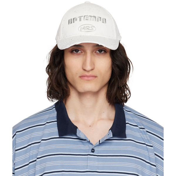  Martine Rose White Rolled Back Cap 