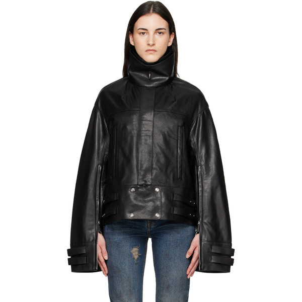  Matières Fécales Black Parma Leather Jacket 