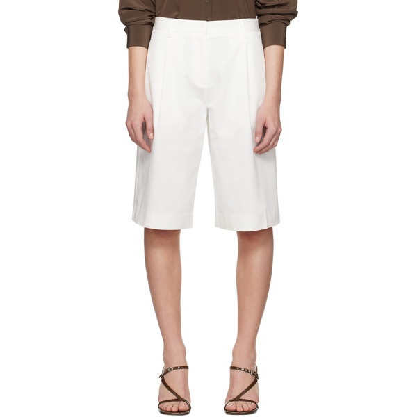  Matteau White Long Chino Shorts 