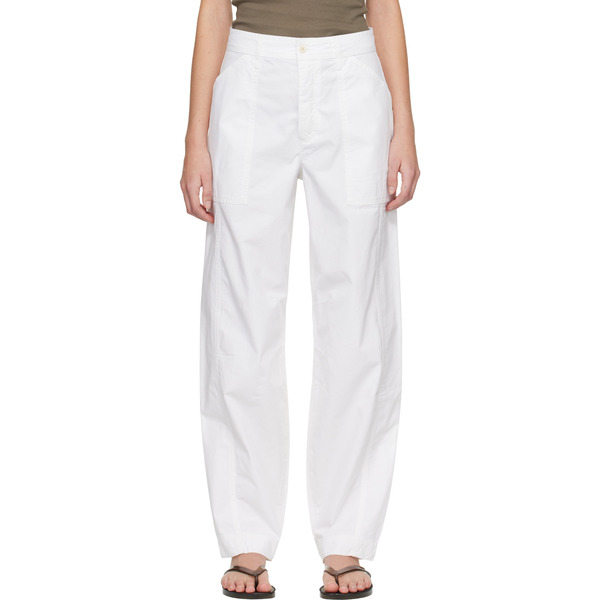  Matteau White Relaxed Cargo Pants 