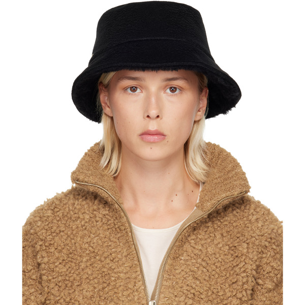  Max Mara Black Fiducia Reversible Bucket Hat 
